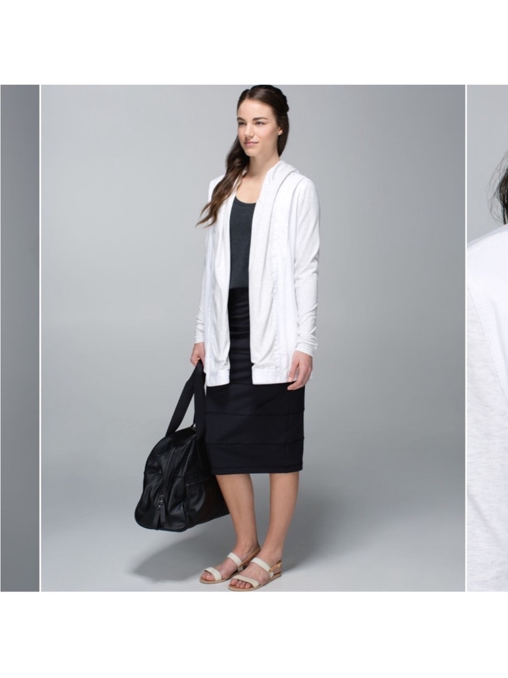 Lululemon Blissed Out Wrap Cardigan White / Heathered White size 4 - Picture 3 of 16